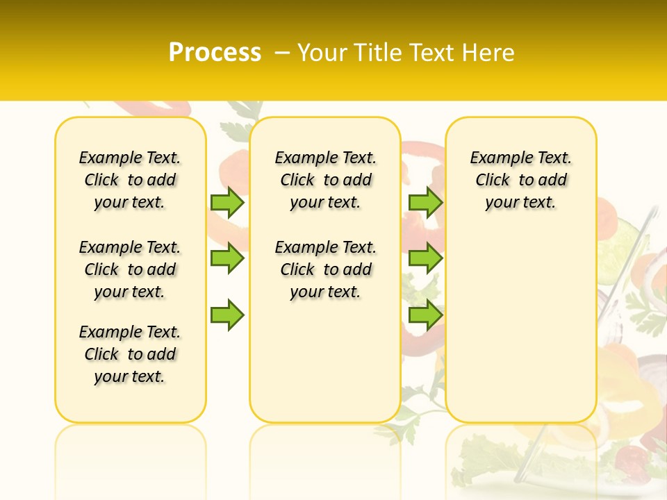 A Salad With Tomatoes, Lettuce, Carrots And Other Vegetables PowerPoint Template