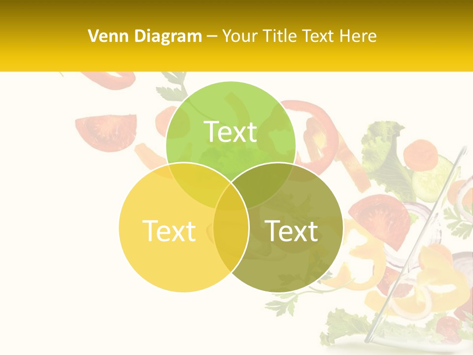 A Salad With Tomatoes, Lettuce, Carrots And Other Vegetables PowerPoint Template