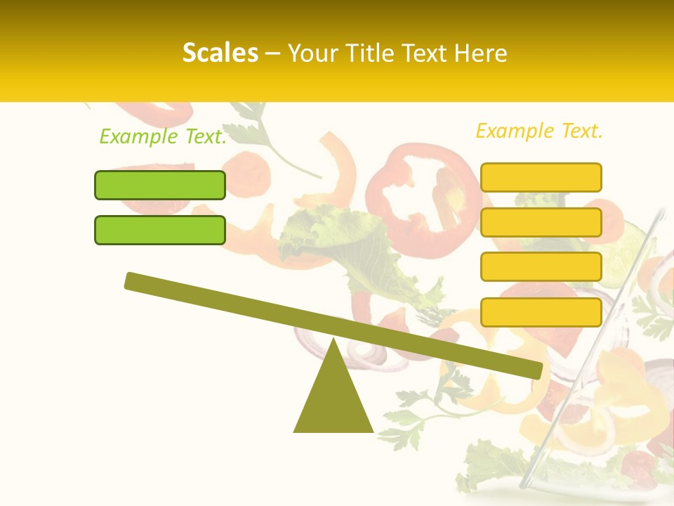 A Salad With Tomatoes, Lettuce, Carrots And Other Vegetables PowerPoint Template