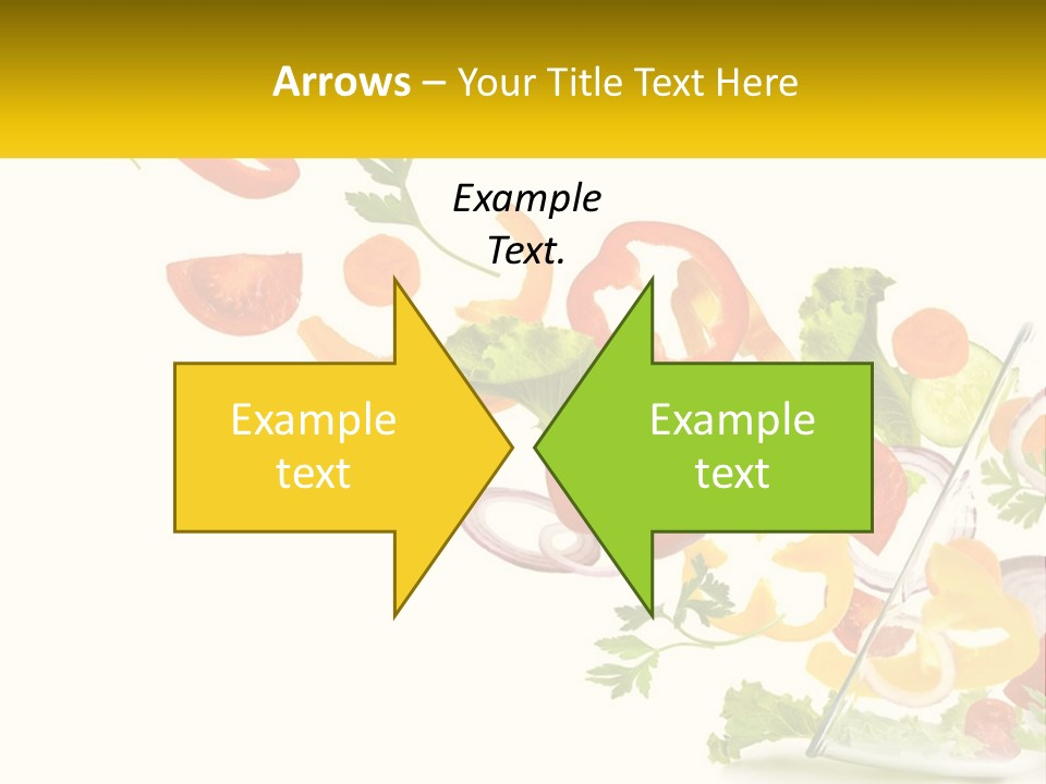 A Salad With Tomatoes, Lettuce, Carrots And Other Vegetables PowerPoint Template