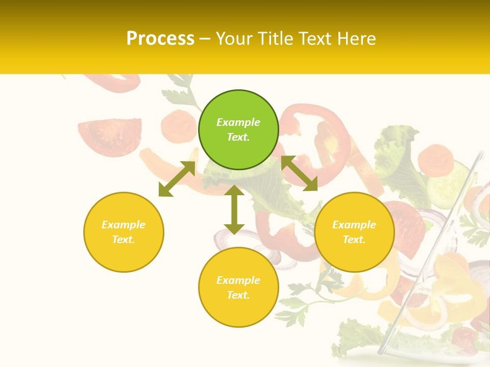 A Salad With Tomatoes, Lettuce, Carrots And Other Vegetables PowerPoint Template