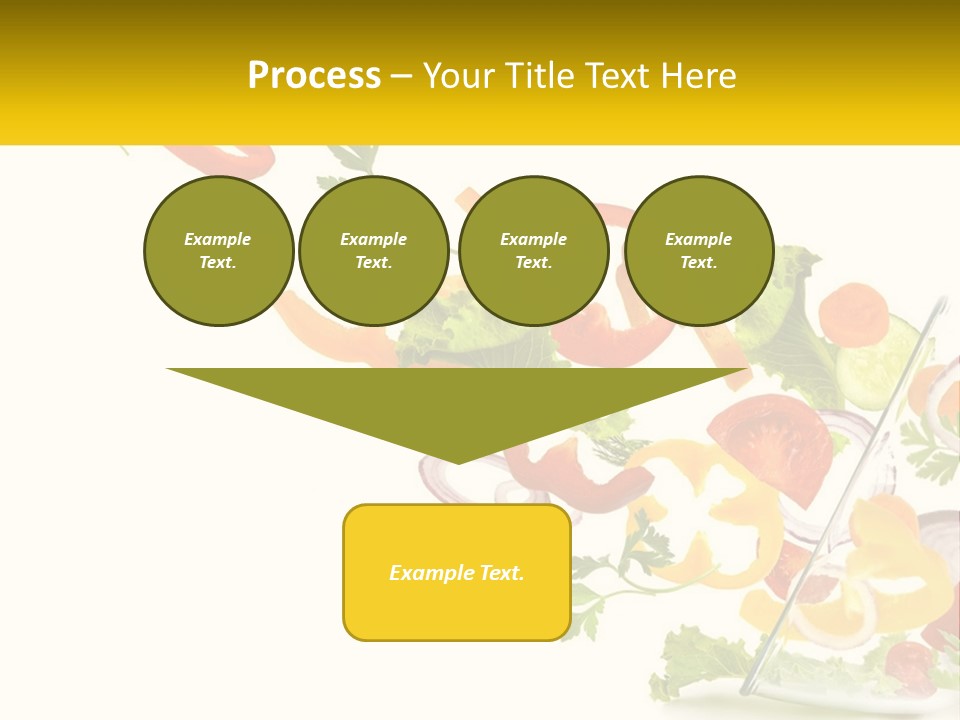 A Salad With Tomatoes, Lettuce, Carrots And Other Vegetables PowerPoint Template