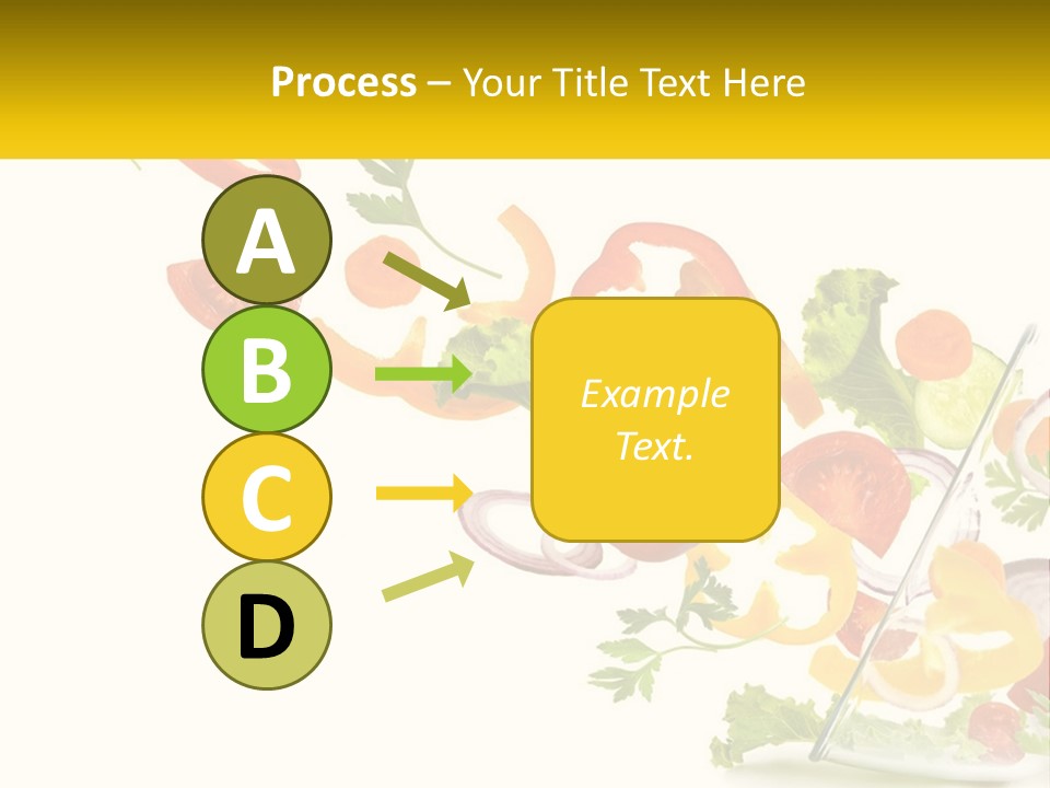 A Salad With Tomatoes, Lettuce, Carrots And Other Vegetables PowerPoint Template