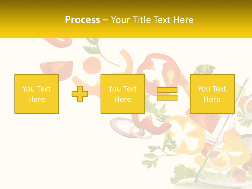 A Salad With Tomatoes, Lettuce, Carrots And Other Vegetables PowerPoint Template