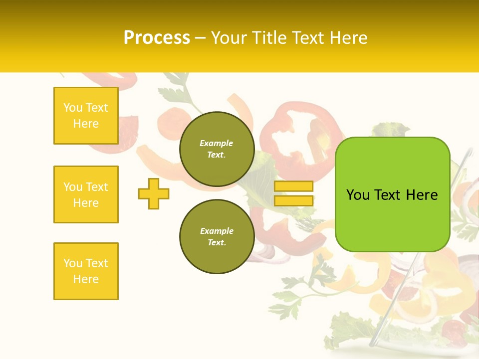 A Salad With Tomatoes, Lettuce, Carrots And Other Vegetables PowerPoint Template