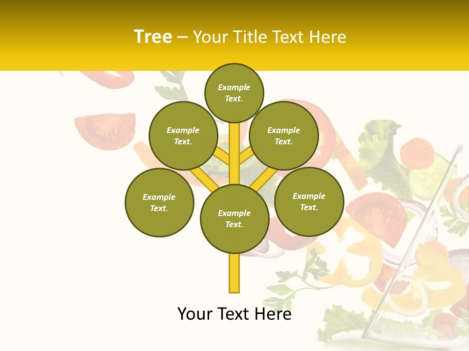 A Salad With Tomatoes, Lettuce, Carrots And Other Vegetables PowerPoint Template
