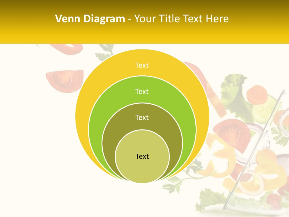 A Salad With Tomatoes, Lettuce, Carrots And Other Vegetables PowerPoint Template