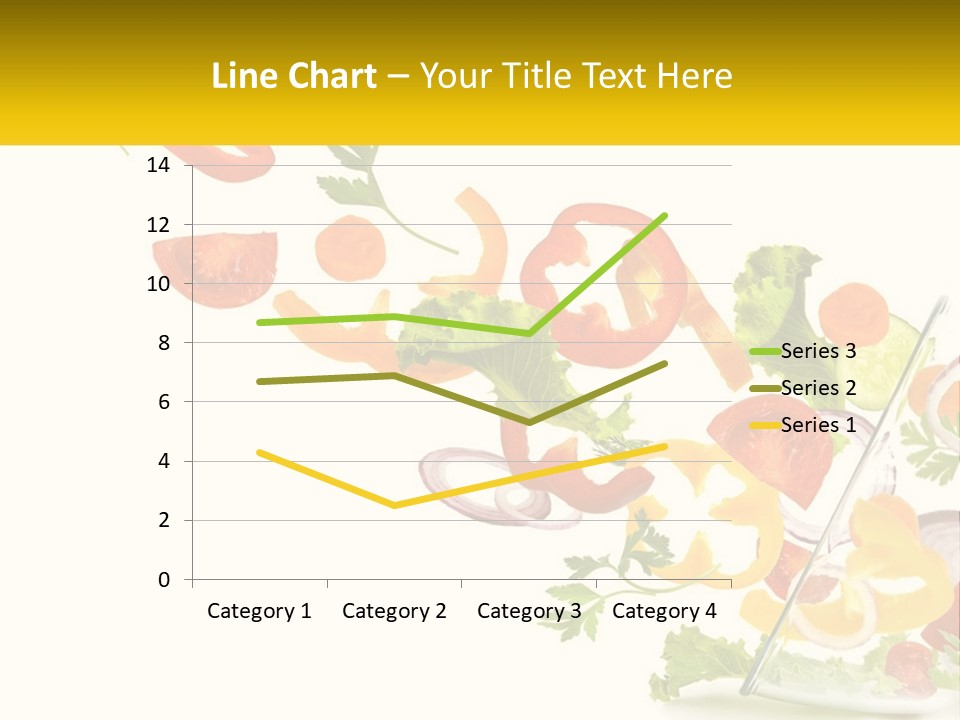 A Salad With Tomatoes, Lettuce, Carrots And Other Vegetables PowerPoint Template