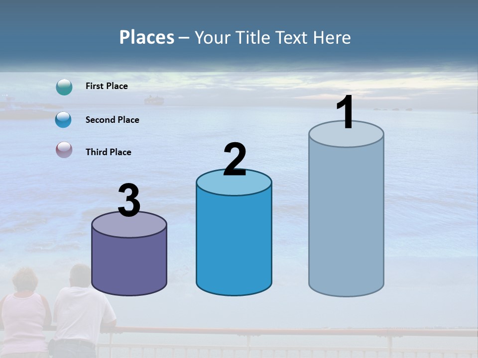 Two People Are Looking Out At The Ocean PowerPoint Template