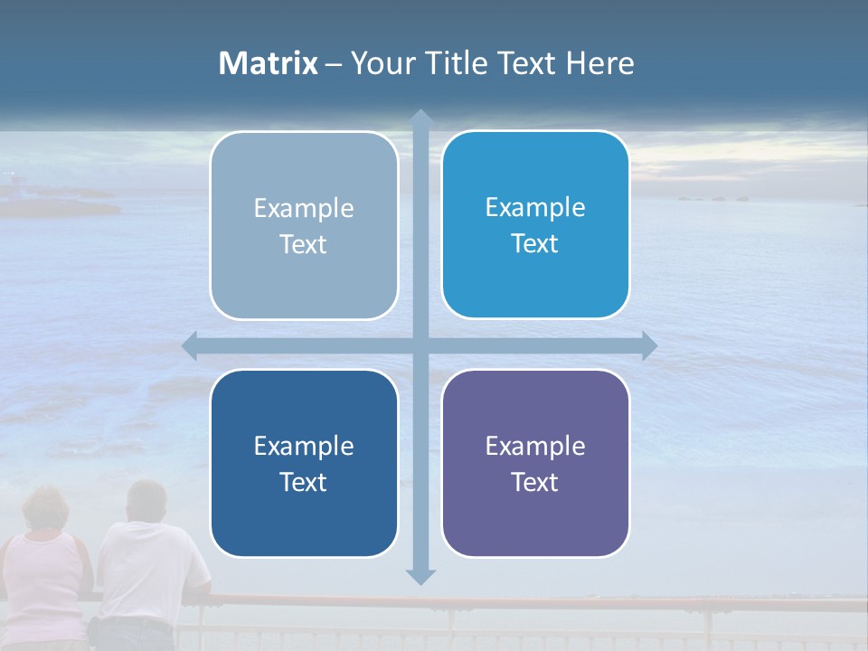 Two People Are Looking Out At The Ocean PowerPoint Template