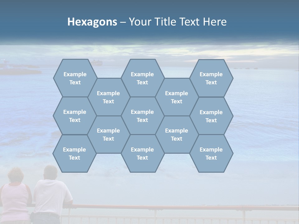 Two People Are Looking Out At The Ocean PowerPoint Template