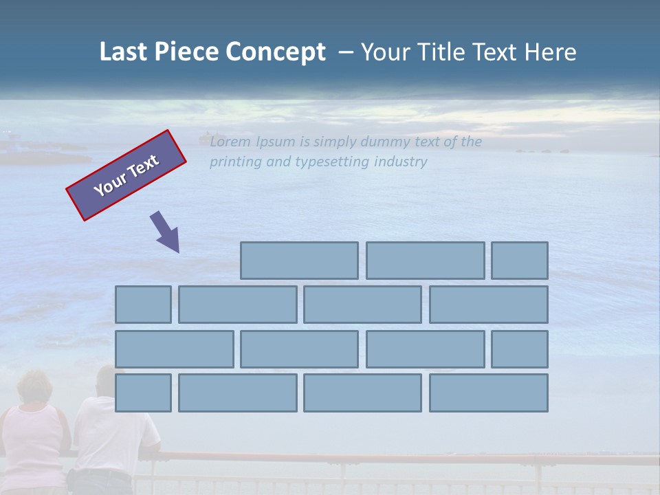 Two People Are Looking Out At The Ocean PowerPoint Template