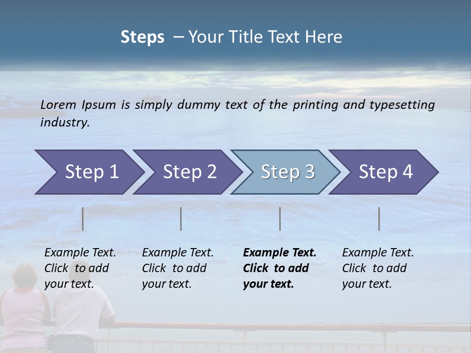 Two People Are Looking Out At The Ocean PowerPoint Template