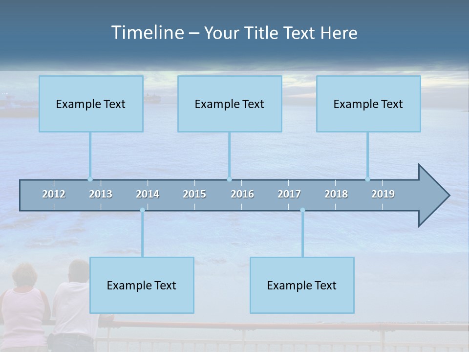 Two People Are Looking Out At The Ocean PowerPoint Template