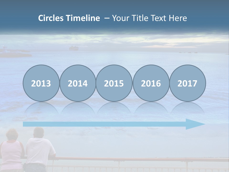 Two People Are Looking Out At The Ocean PowerPoint Template