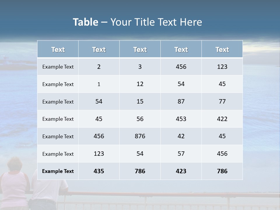 Two People Are Looking Out At The Ocean PowerPoint Template