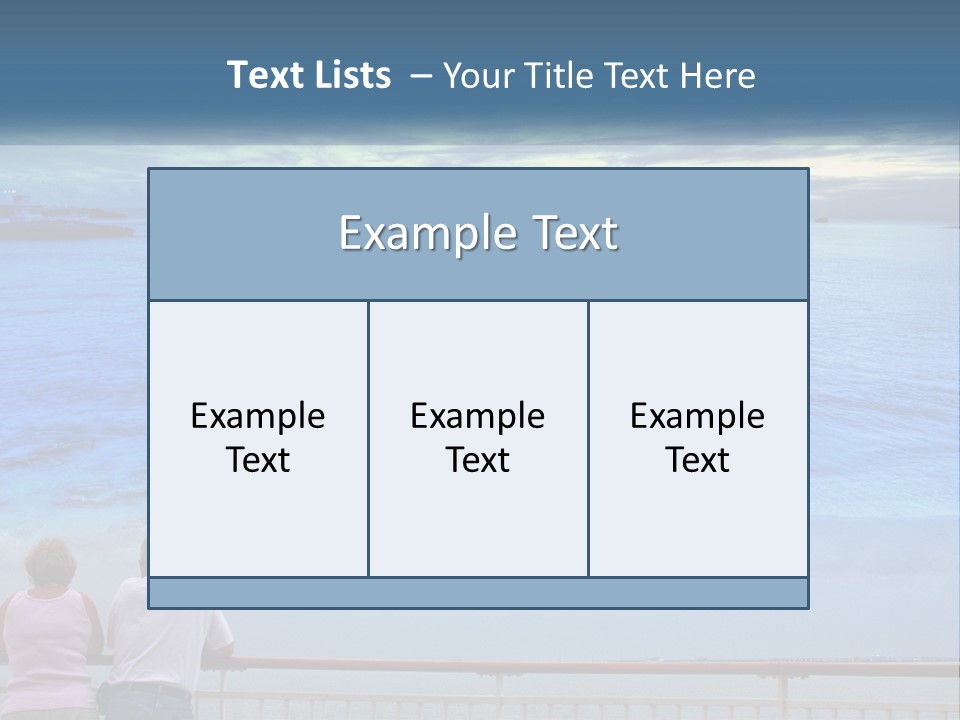 Two People Are Looking Out At The Ocean PowerPoint Template