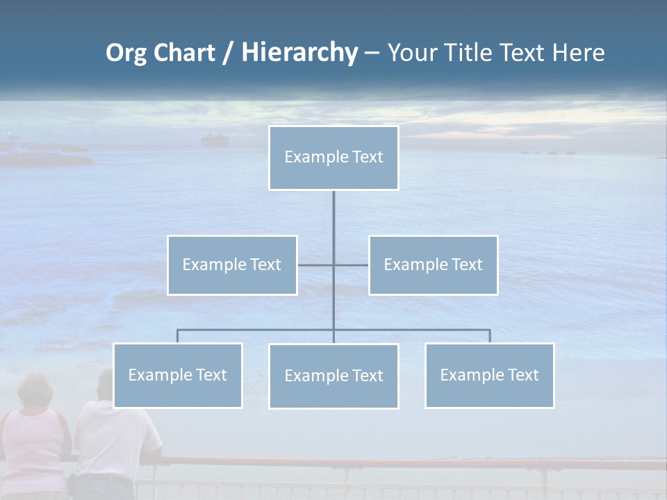 Two People Are Looking Out At The Ocean PowerPoint Template