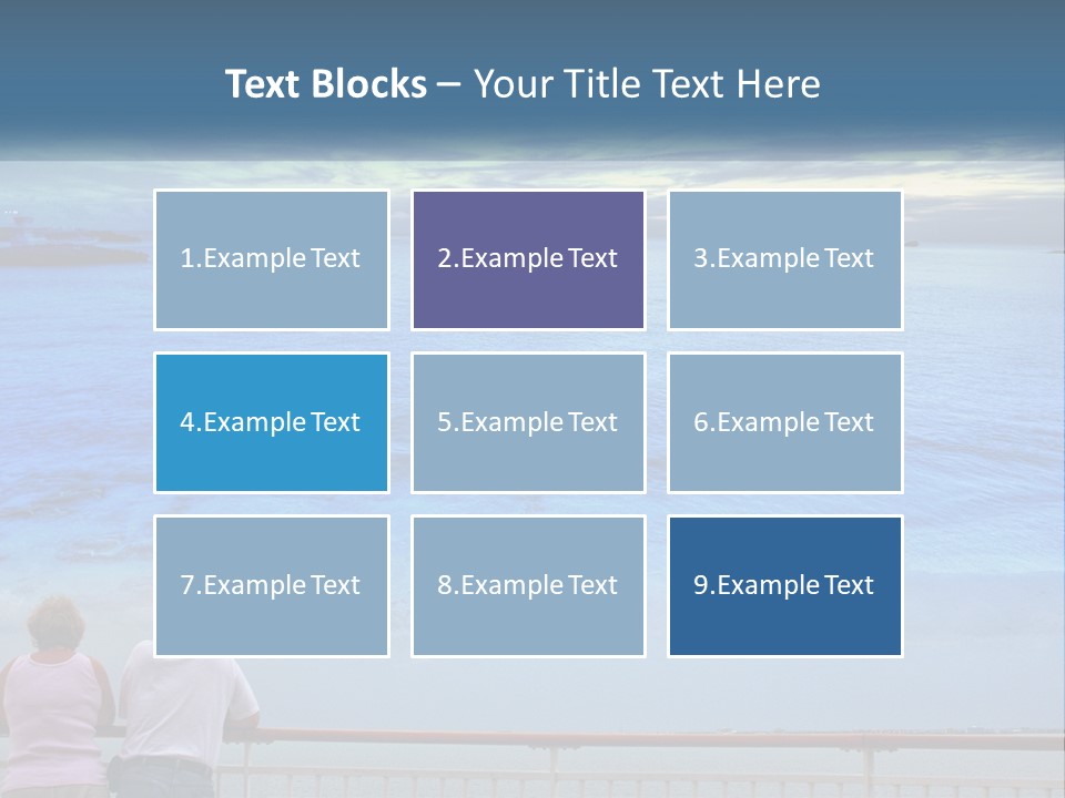 Two People Are Looking Out At The Ocean PowerPoint Template