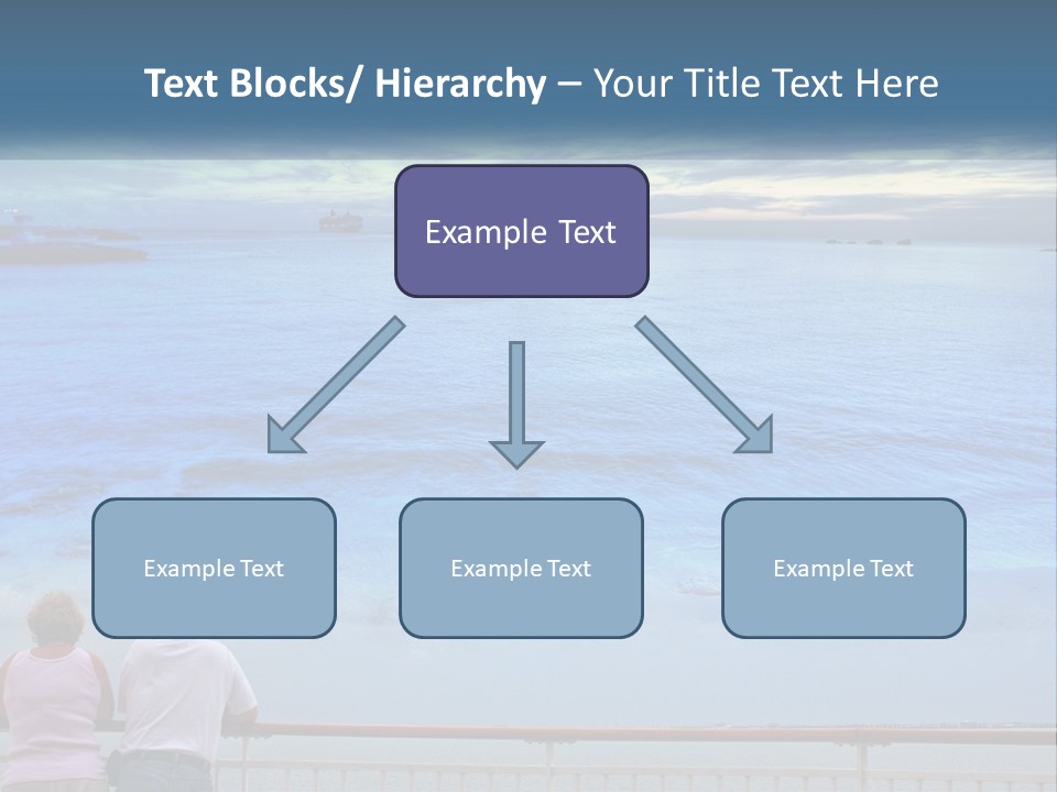 Two People Are Looking Out At The Ocean PowerPoint Template