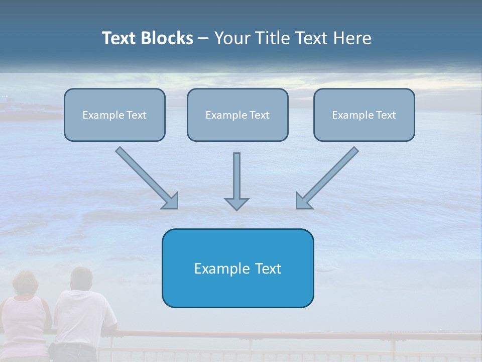 Two People Are Looking Out At The Ocean PowerPoint Template