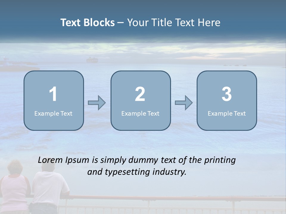 Two People Are Looking Out At The Ocean PowerPoint Template