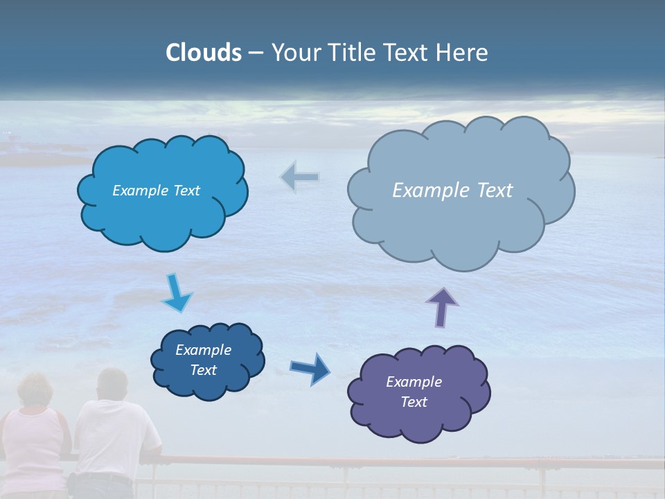 Two People Are Looking Out At The Ocean PowerPoint Template