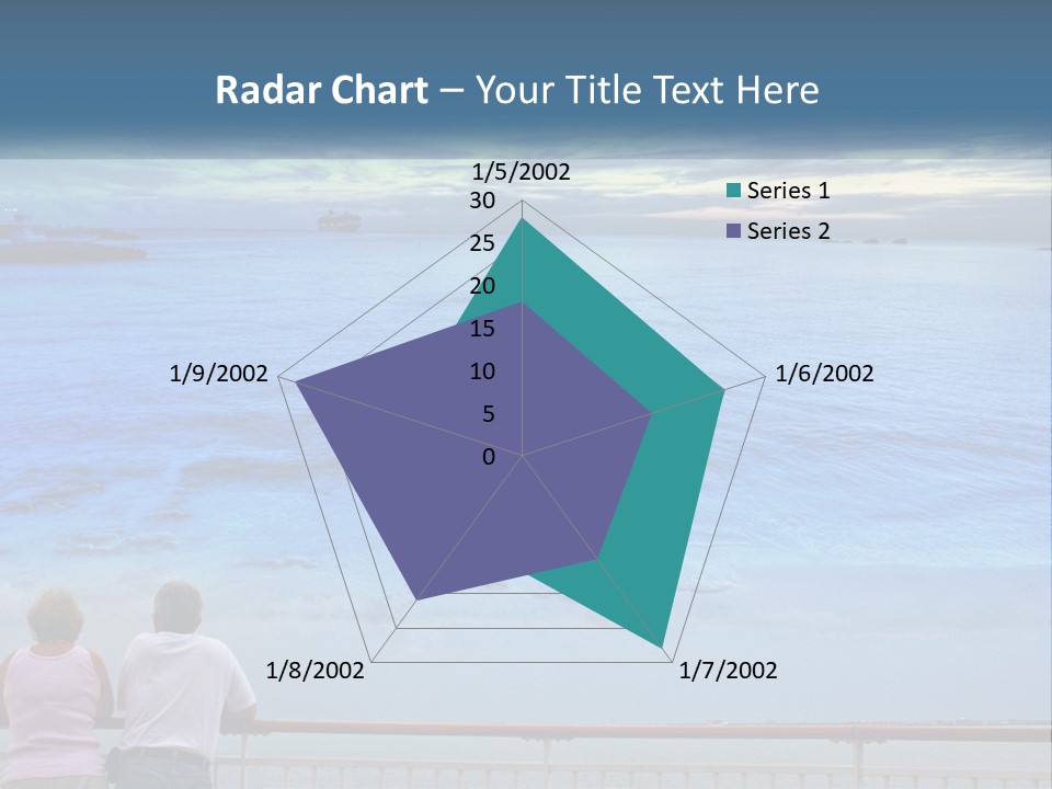 Two People Are Looking Out At The Ocean PowerPoint Template