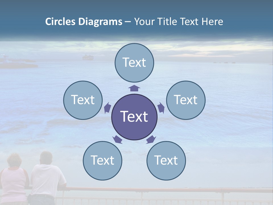 Two People Are Looking Out At The Ocean PowerPoint Template