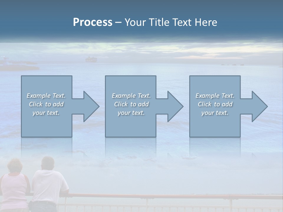 Two People Are Looking Out At The Ocean PowerPoint Template