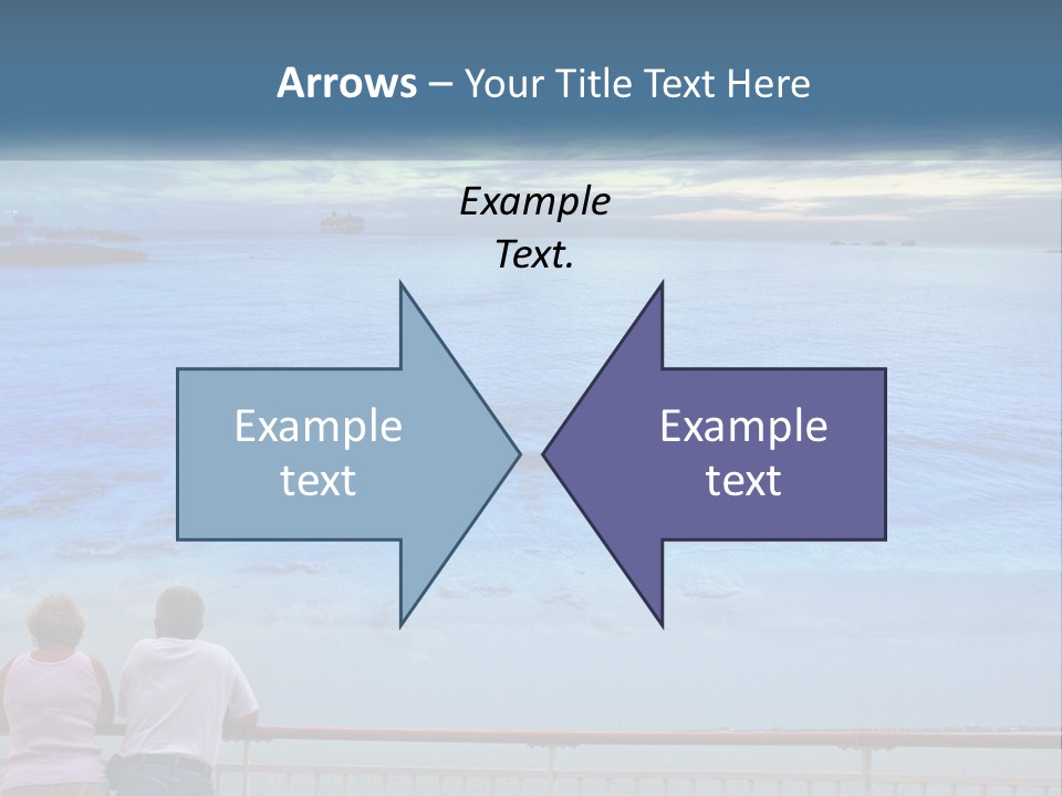 Two People Are Looking Out At The Ocean PowerPoint Template