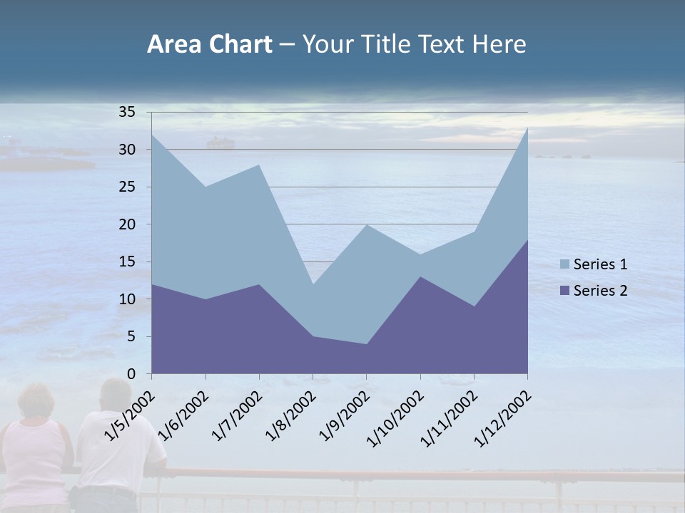 Two People Are Looking Out At The Ocean PowerPoint Template