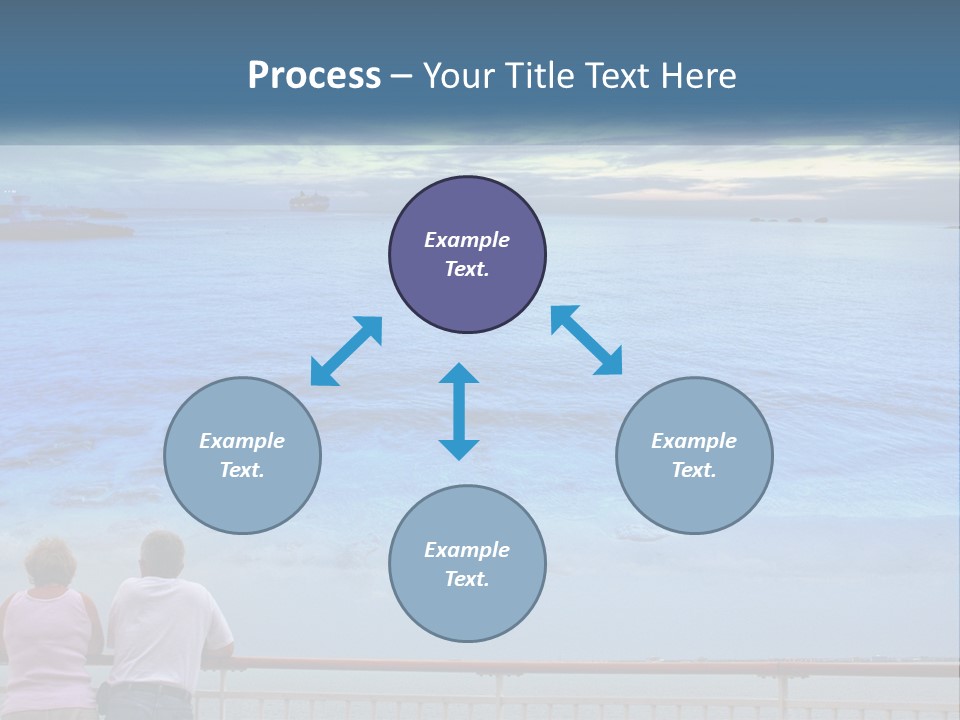 Two People Are Looking Out At The Ocean PowerPoint Template