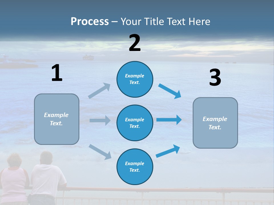 Two People Are Looking Out At The Ocean PowerPoint Template