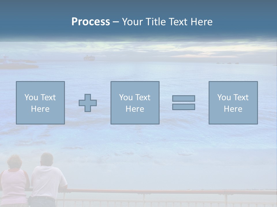 Two People Are Looking Out At The Ocean PowerPoint Template
