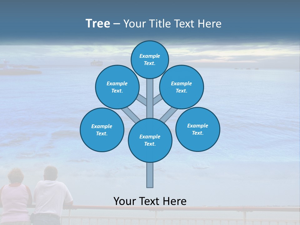 Two People Are Looking Out At The Ocean PowerPoint Template