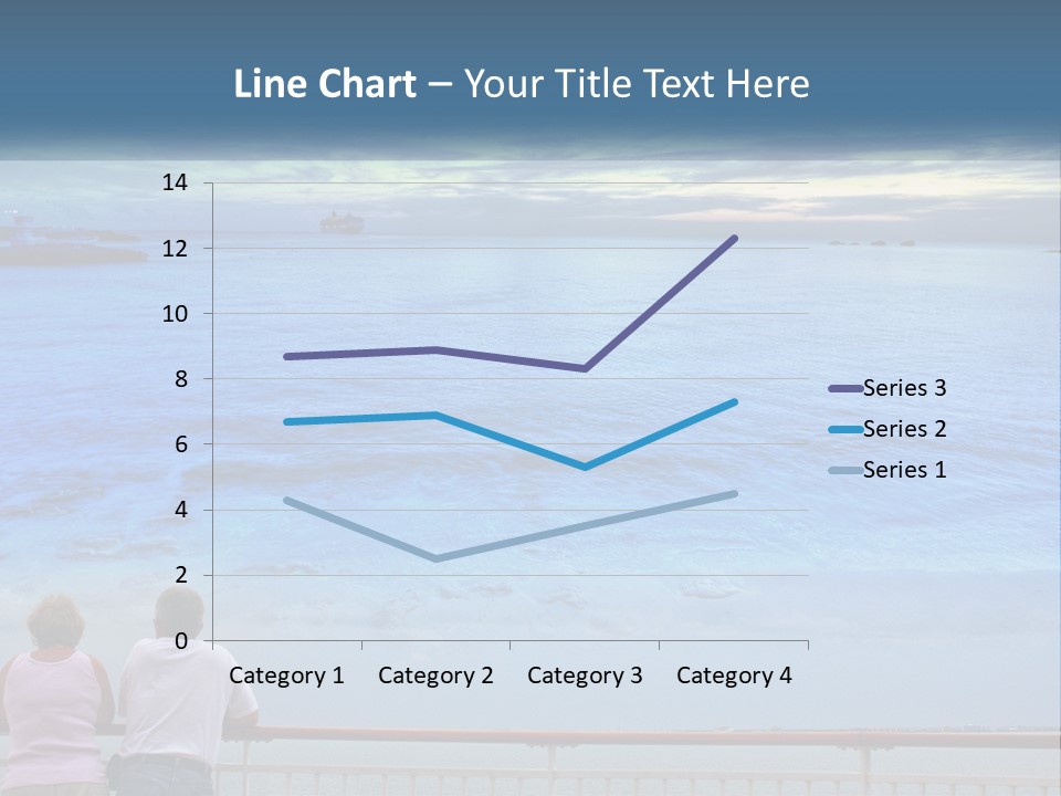 Two People Are Looking Out At The Ocean PowerPoint Template