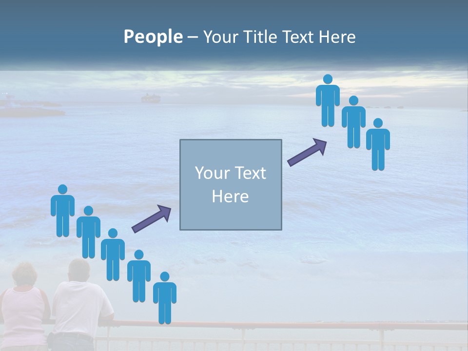 Two People Are Looking Out At The Ocean PowerPoint Template