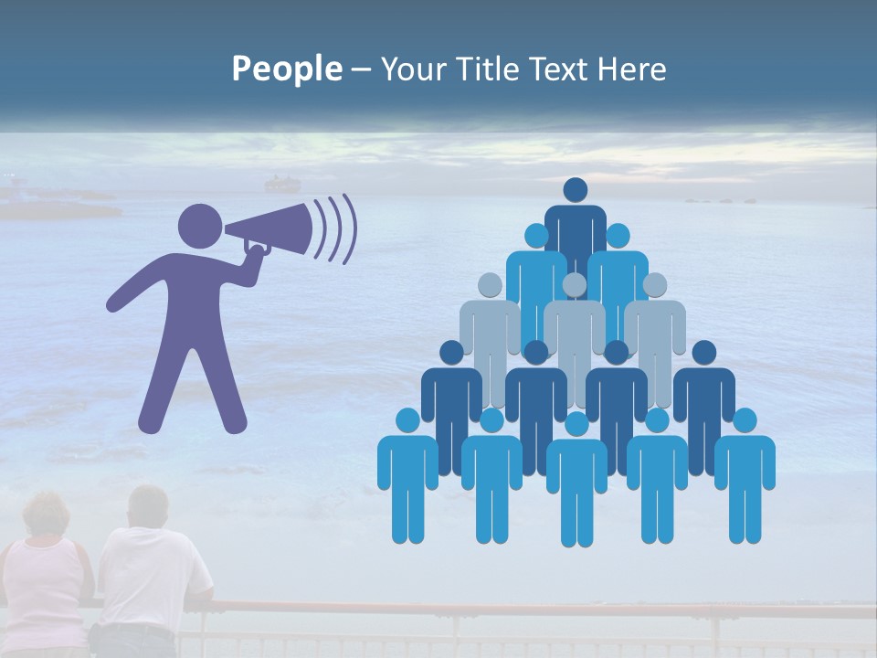 Two People Are Looking Out At The Ocean PowerPoint Template