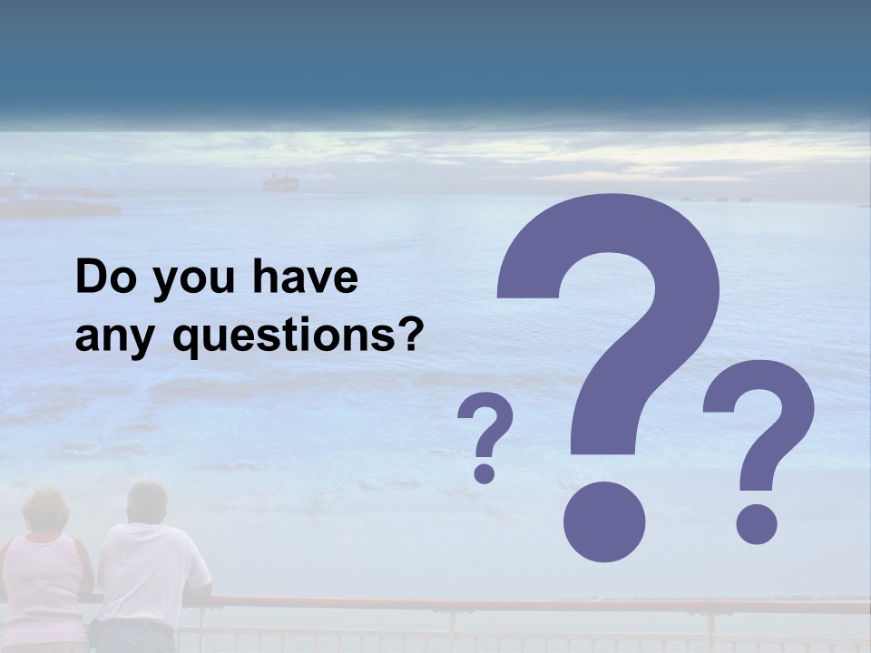 Two People Are Looking Out At The Ocean PowerPoint Template