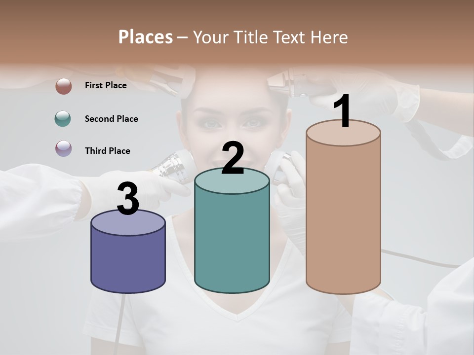 A Woman Getting Her Hair Styled By A Hair Stylist PowerPoint Template