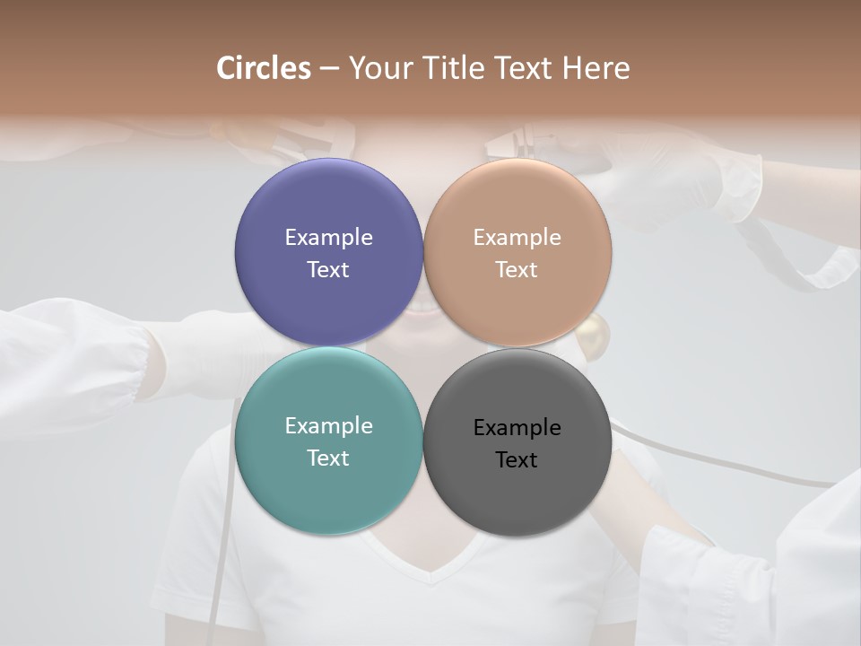 A Woman Getting Her Hair Styled By A Hair Stylist PowerPoint Template