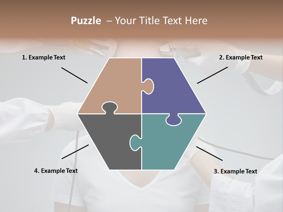 A Woman Getting Her Hair Styled By A Hair Stylist PowerPoint Template