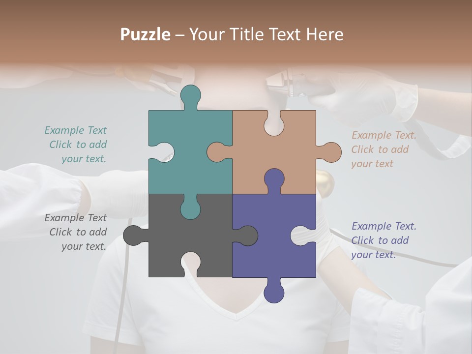 A Woman Getting Her Hair Styled By A Hair Stylist PowerPoint Template