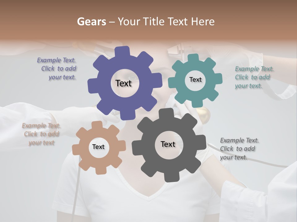 A Woman Getting Her Hair Styled By A Hair Stylist PowerPoint Template