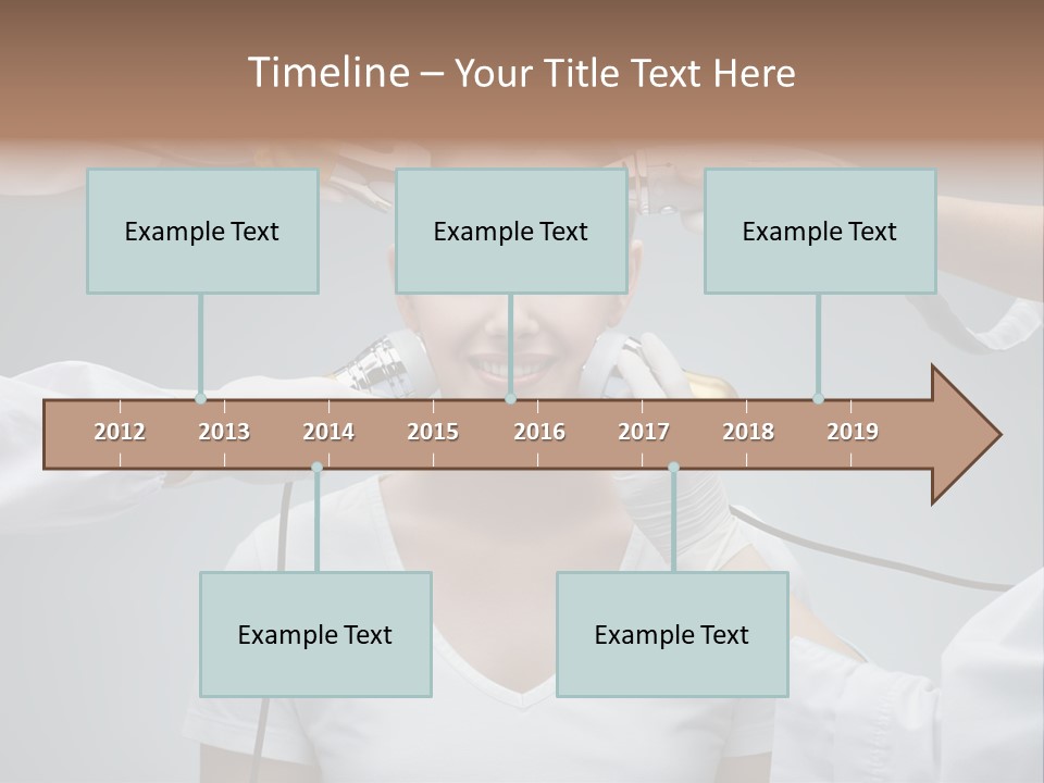 A Woman Getting Her Hair Styled By A Hair Stylist PowerPoint Template