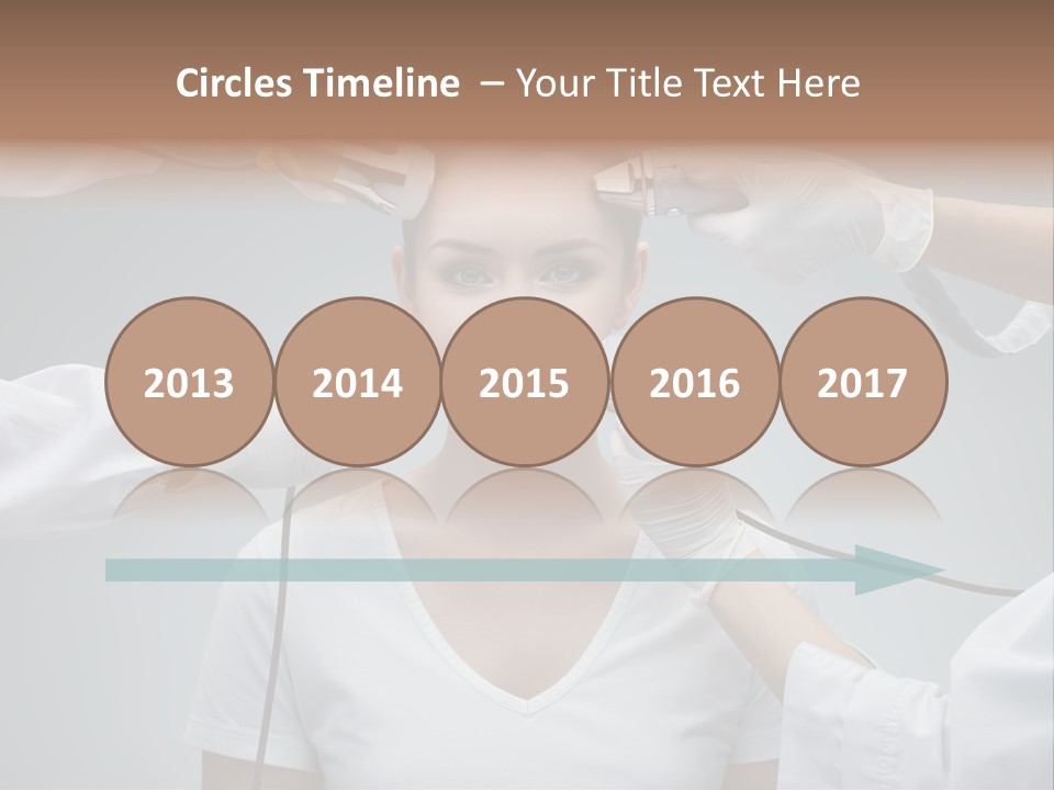 A Woman Getting Her Hair Styled By A Hair Stylist PowerPoint Template