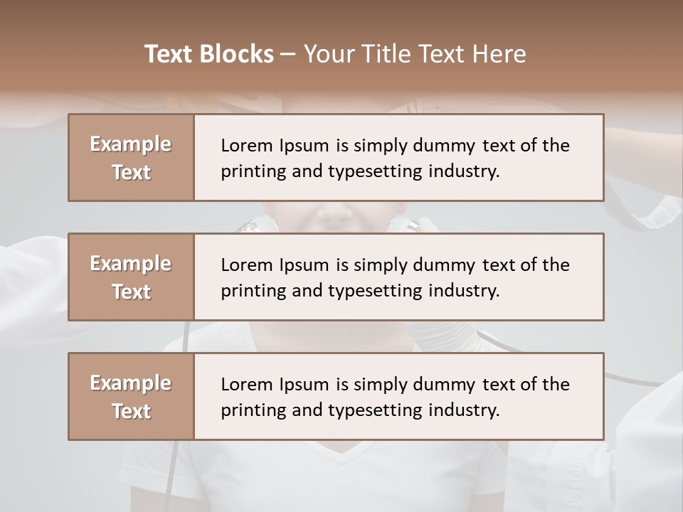 A Woman Getting Her Hair Styled By A Hair Stylist PowerPoint Template