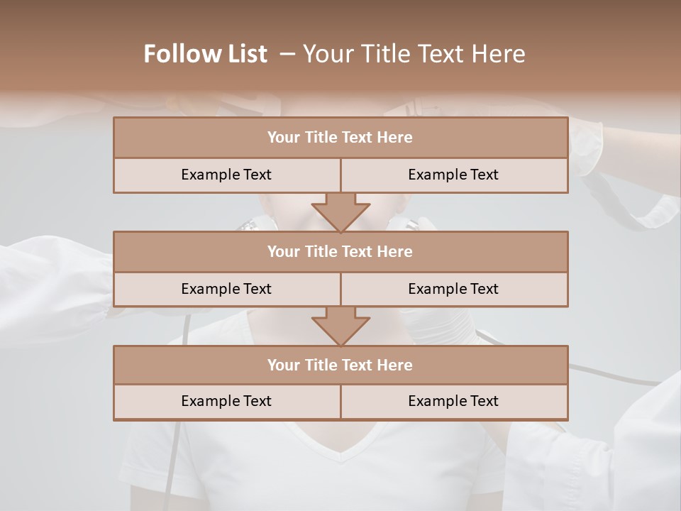 A Woman Getting Her Hair Styled By A Hair Stylist PowerPoint Template