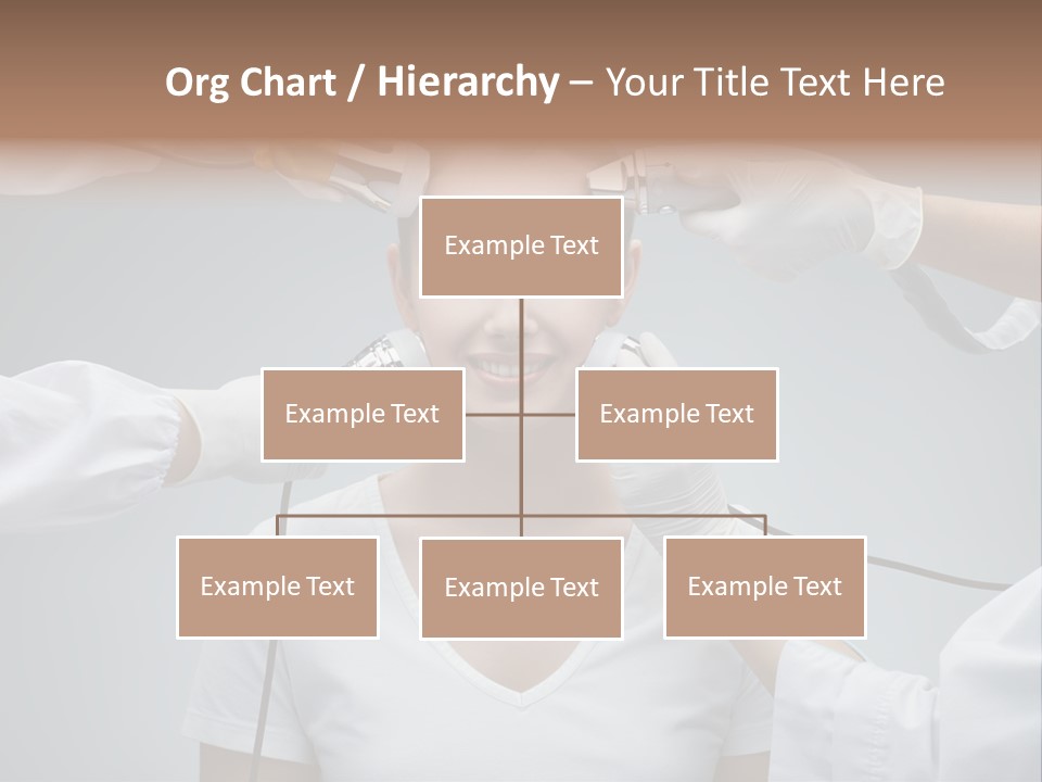 A Woman Getting Her Hair Styled By A Hair Stylist PowerPoint Template